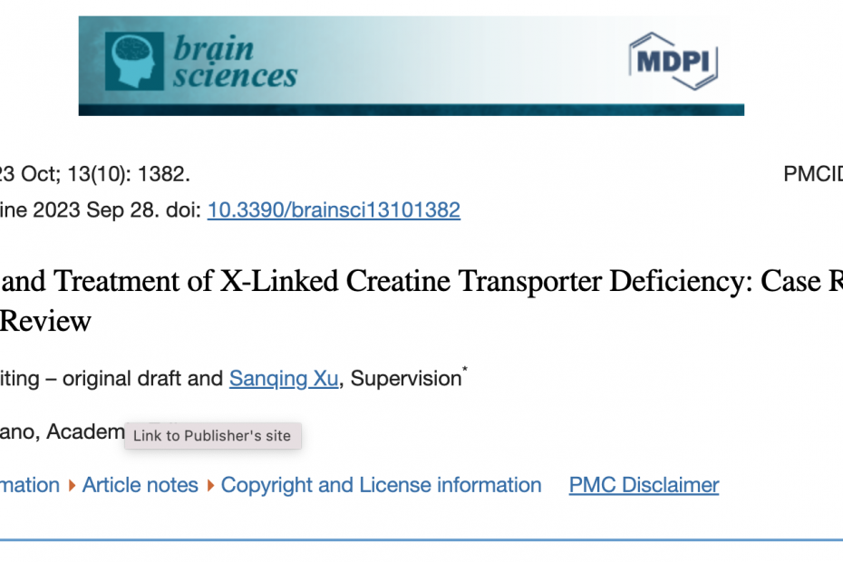 Diagnosis and Treatment of X-Linked Creatine Transporter Deficiency: Case Report and Literature Review
